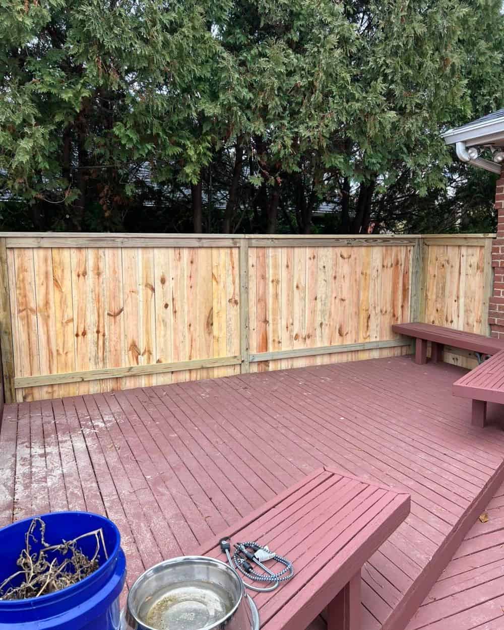 Wood Privacy Fence Installation image
