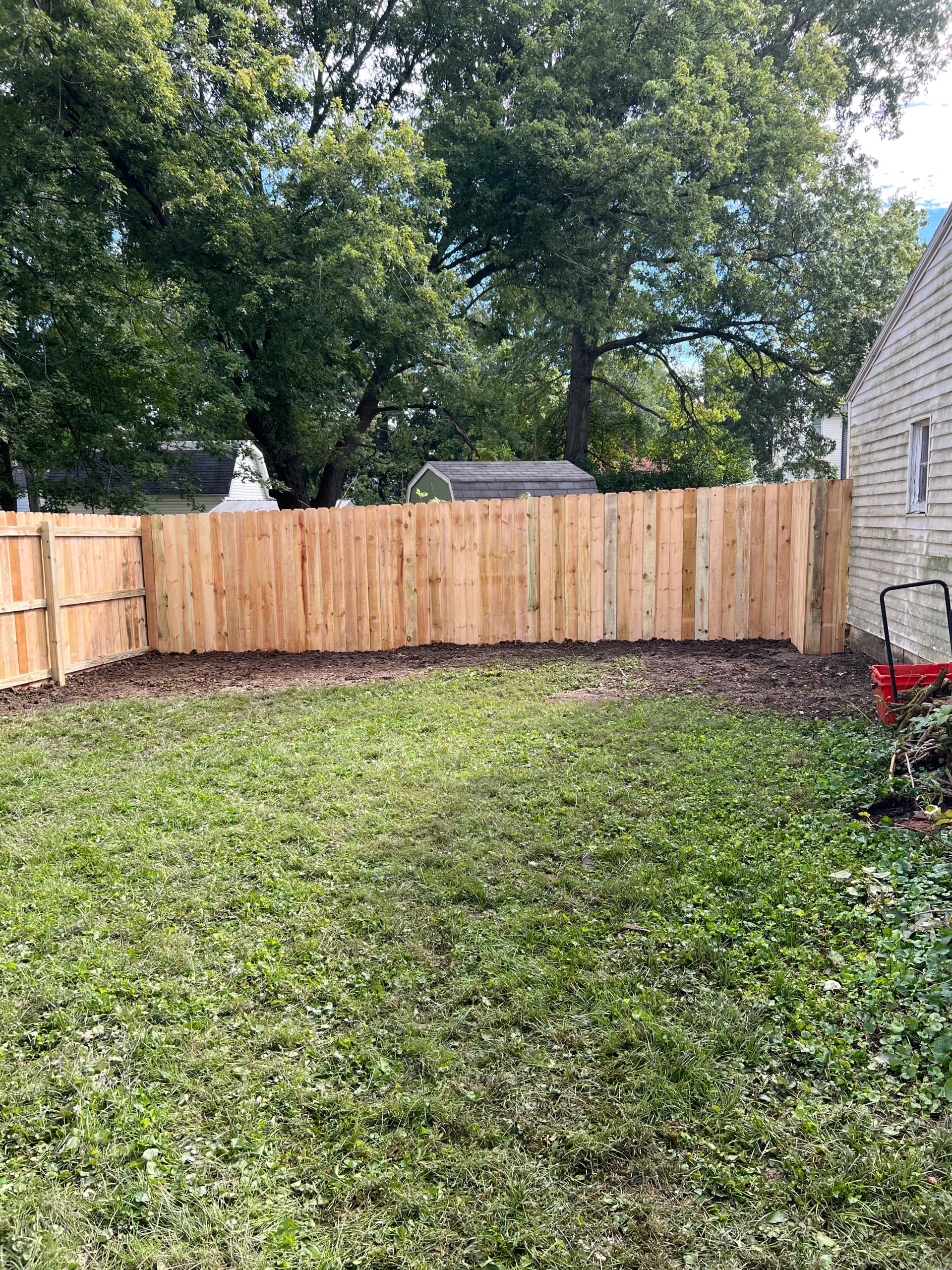 Gallery photos for Old Fence Out, New Wood Privacy Fence In - Lima Ohio: Image #2