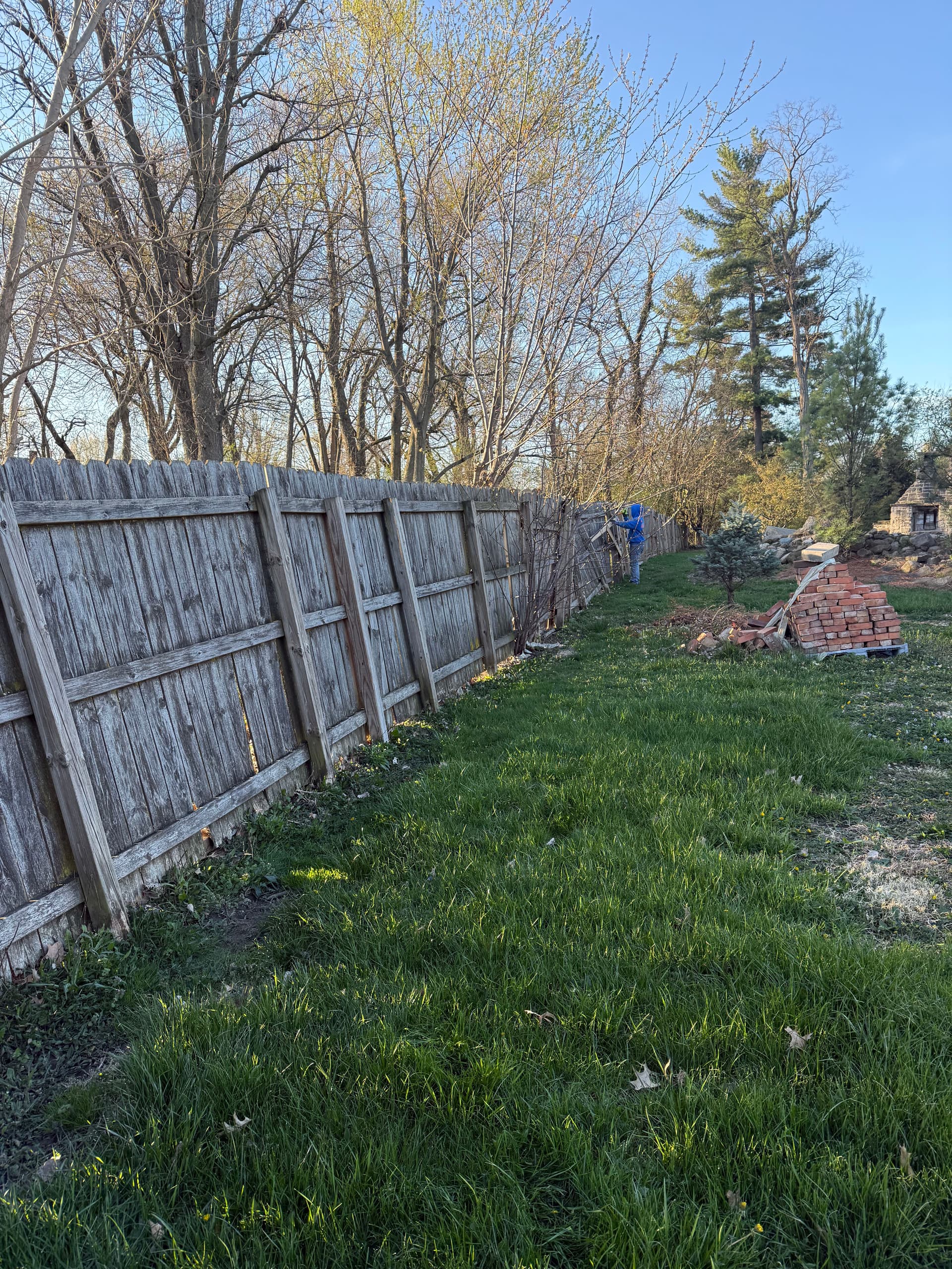 Storm-Damaged Fence Replaced with Solid Wood Privacy Fence in Shawnee image