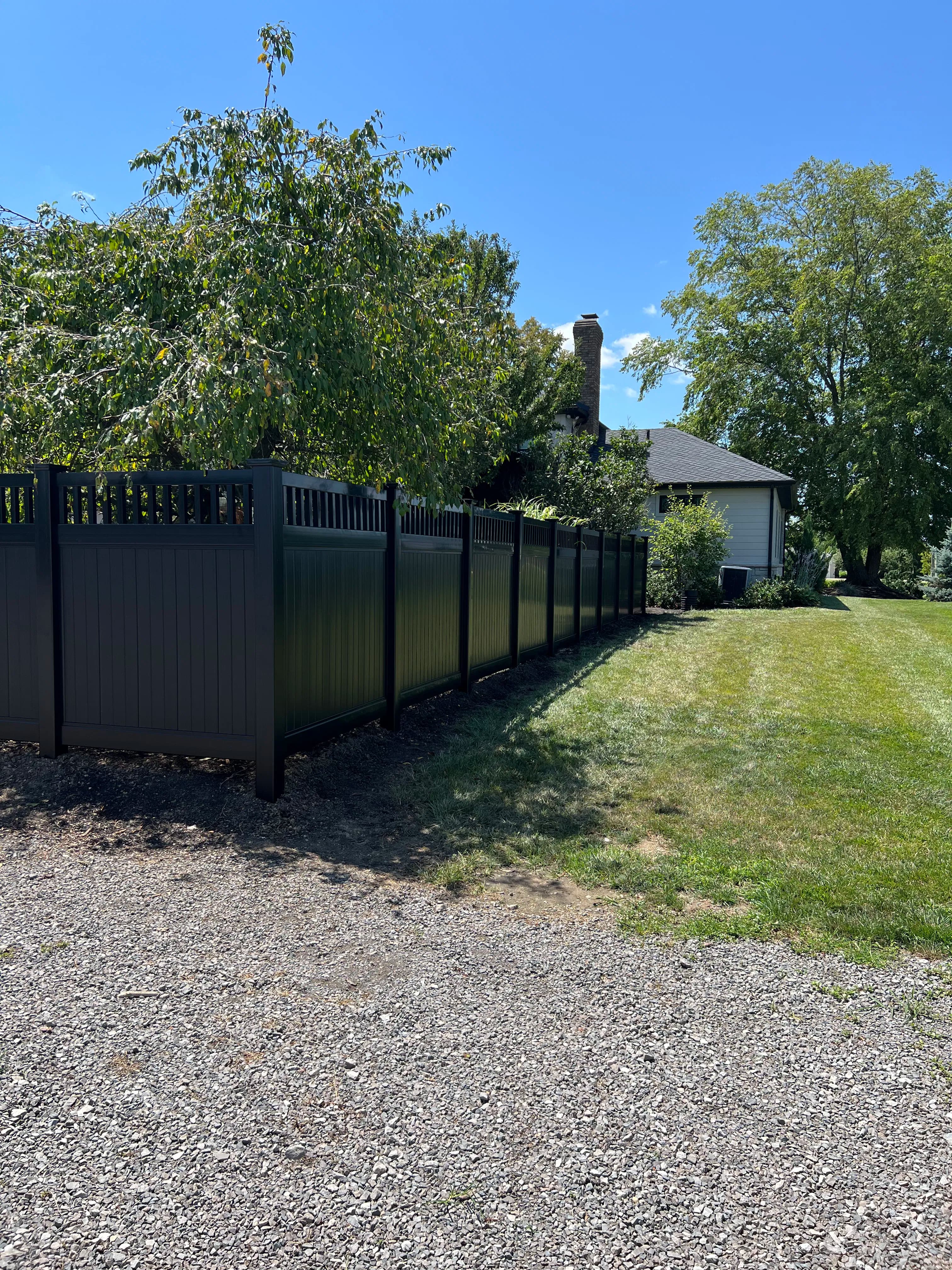 Project Black Vinyl Privacy Fence Installation in Delphos Ohio image