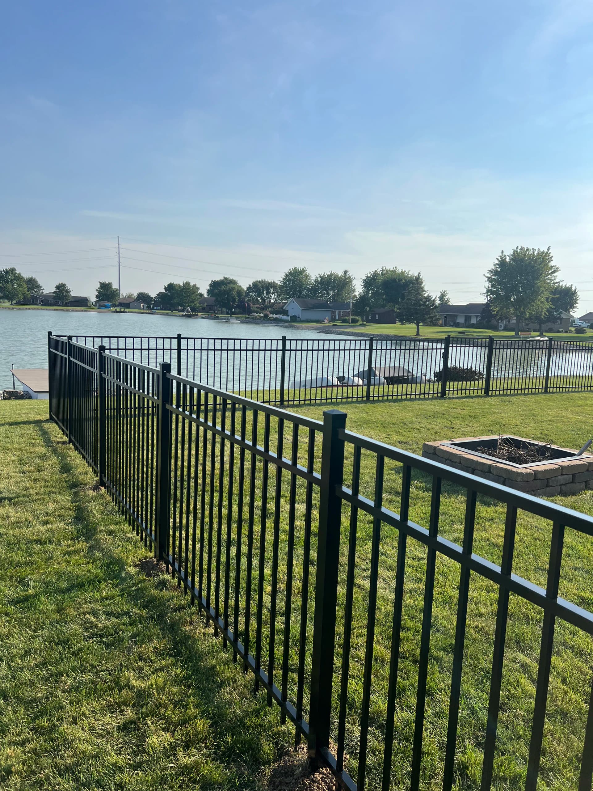 Aluminum Fence Installation on a Waterfront Property in Fort Jennings