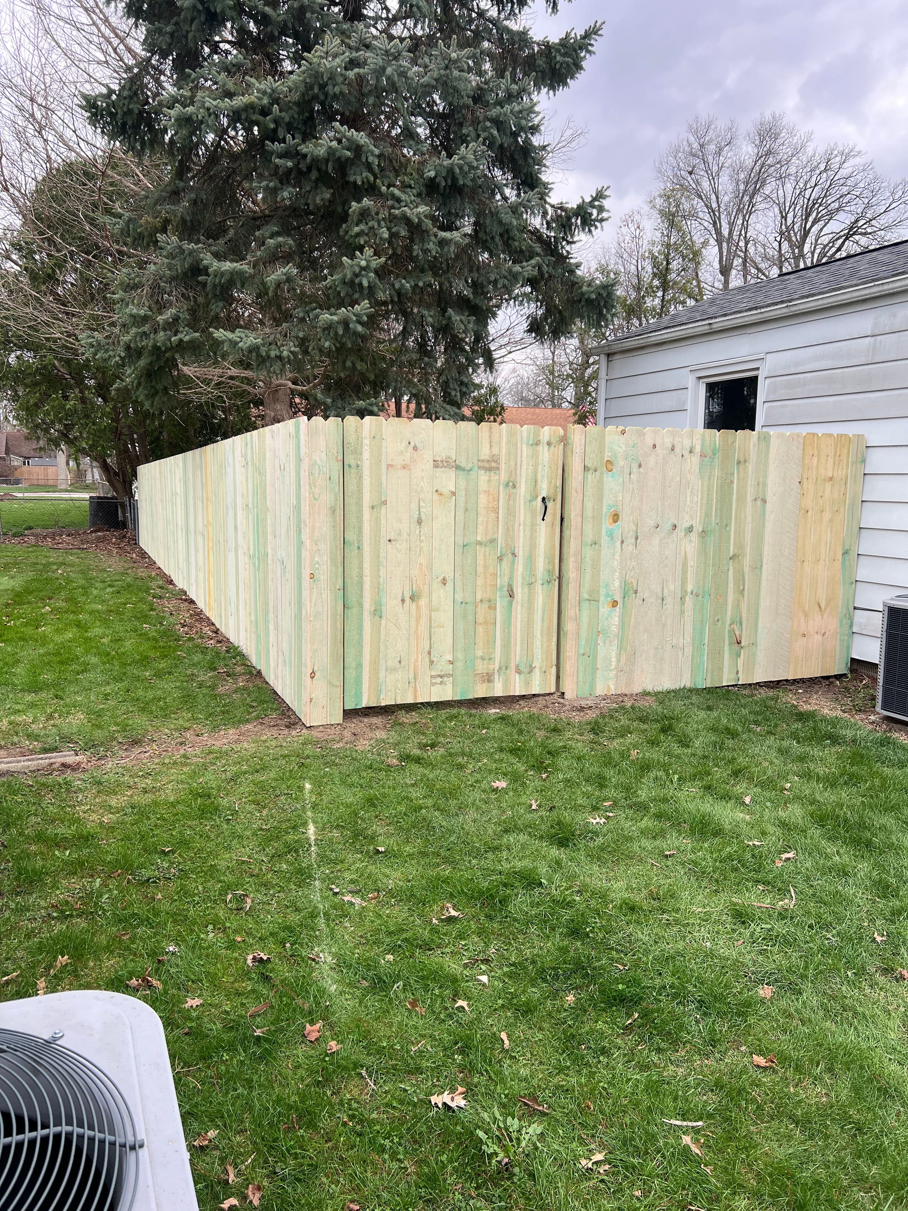Project Chain Link Replaced with Wood Privacy Fence in Celina Ohio image