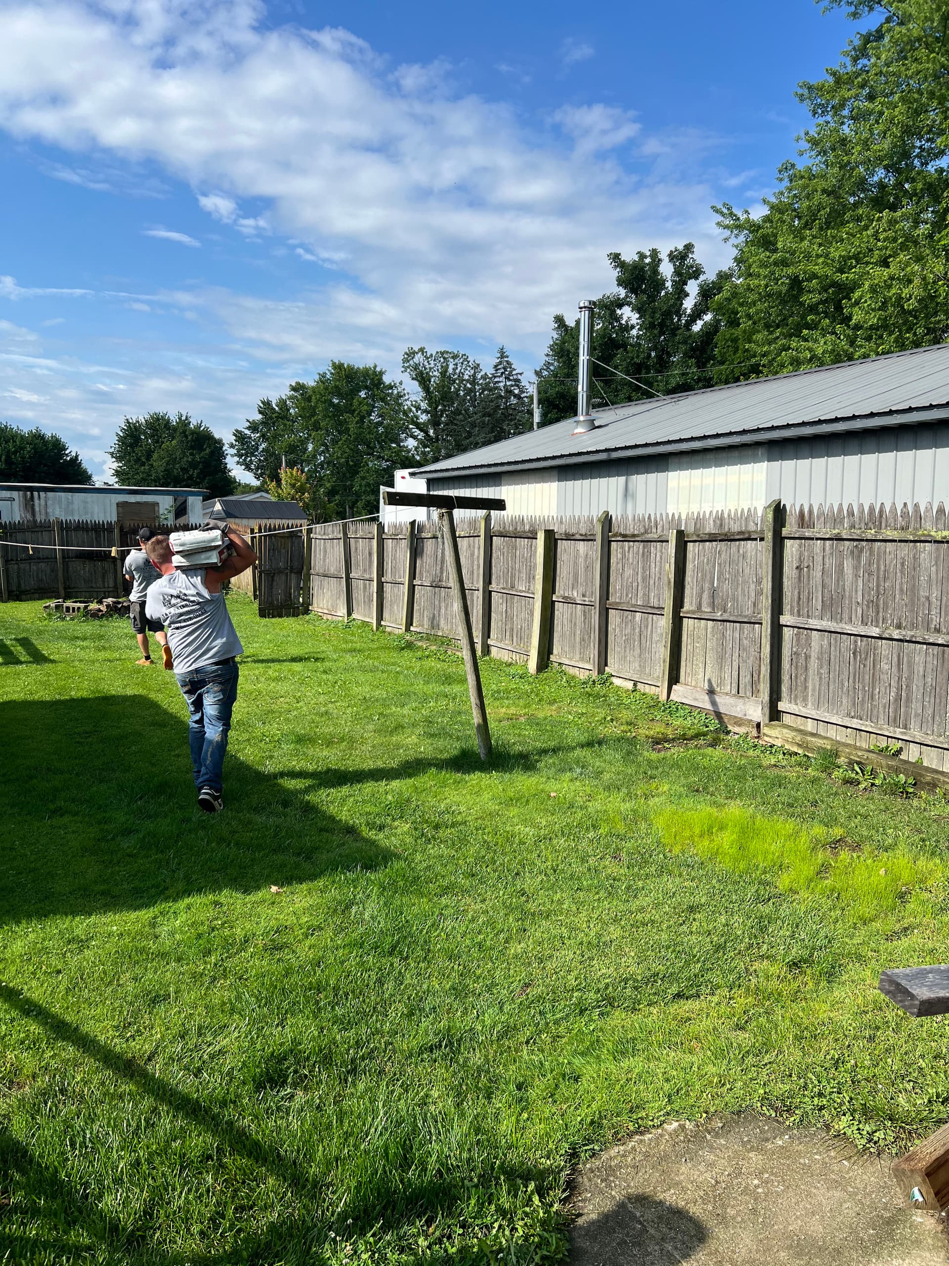 Old Wood Fence Replaced with a Solid New Privacy Fence in Lake View image