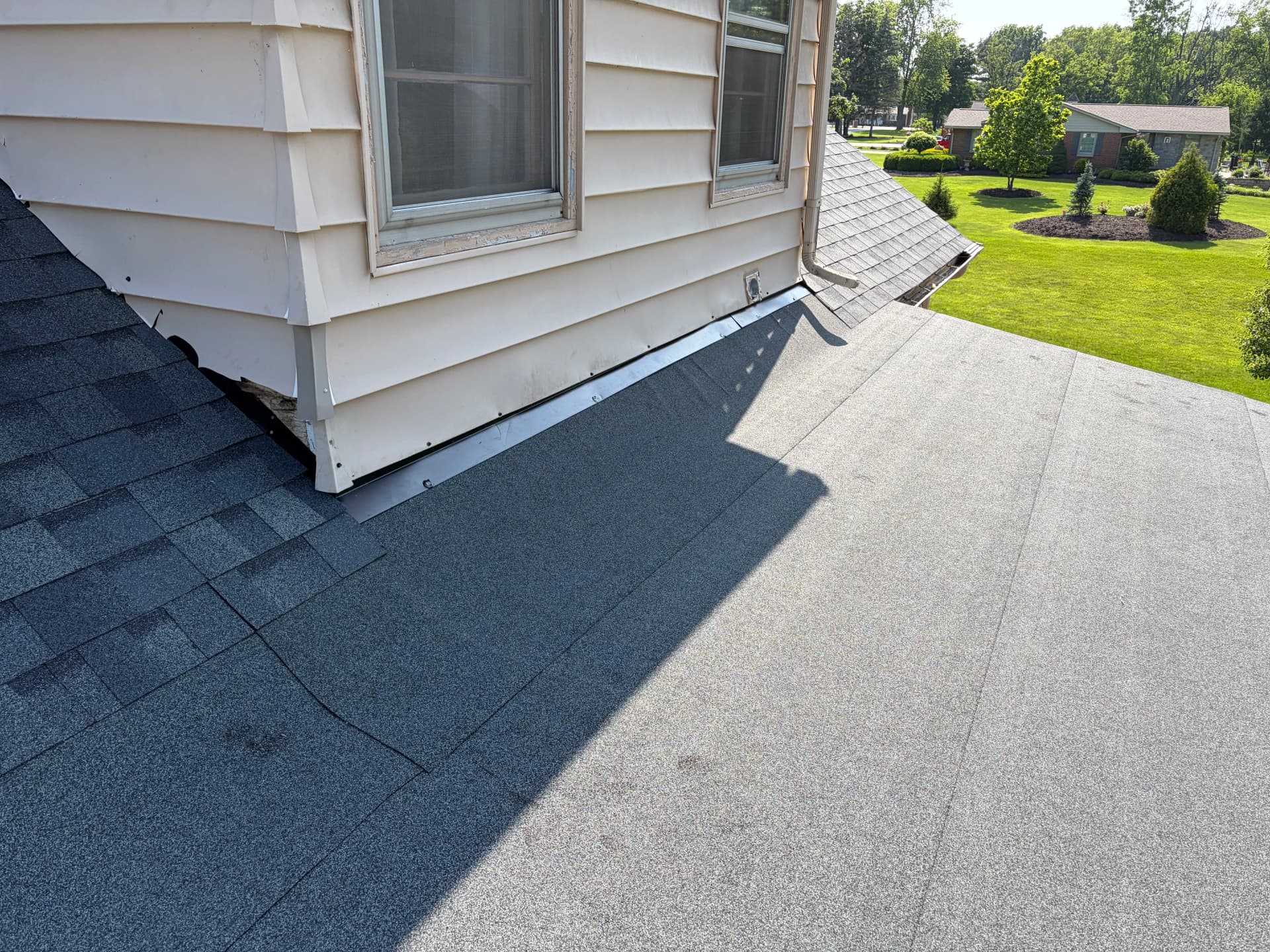 Full Roof Replacement in Lima With Owens Corning Shingles and Rolled Roofing
