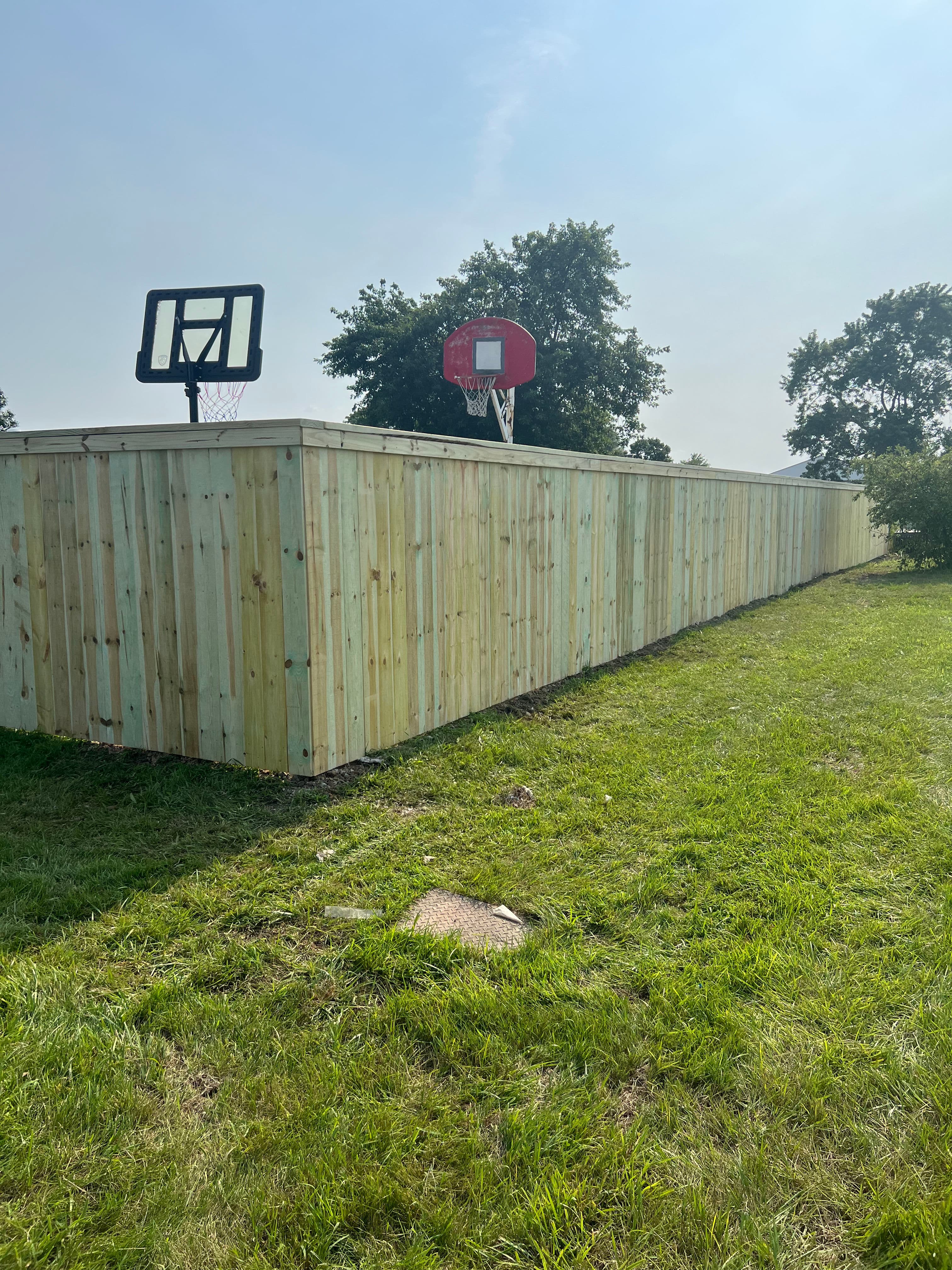 Project 6-Foot Wood Privacy Fence with Cap and Trim in Lima image