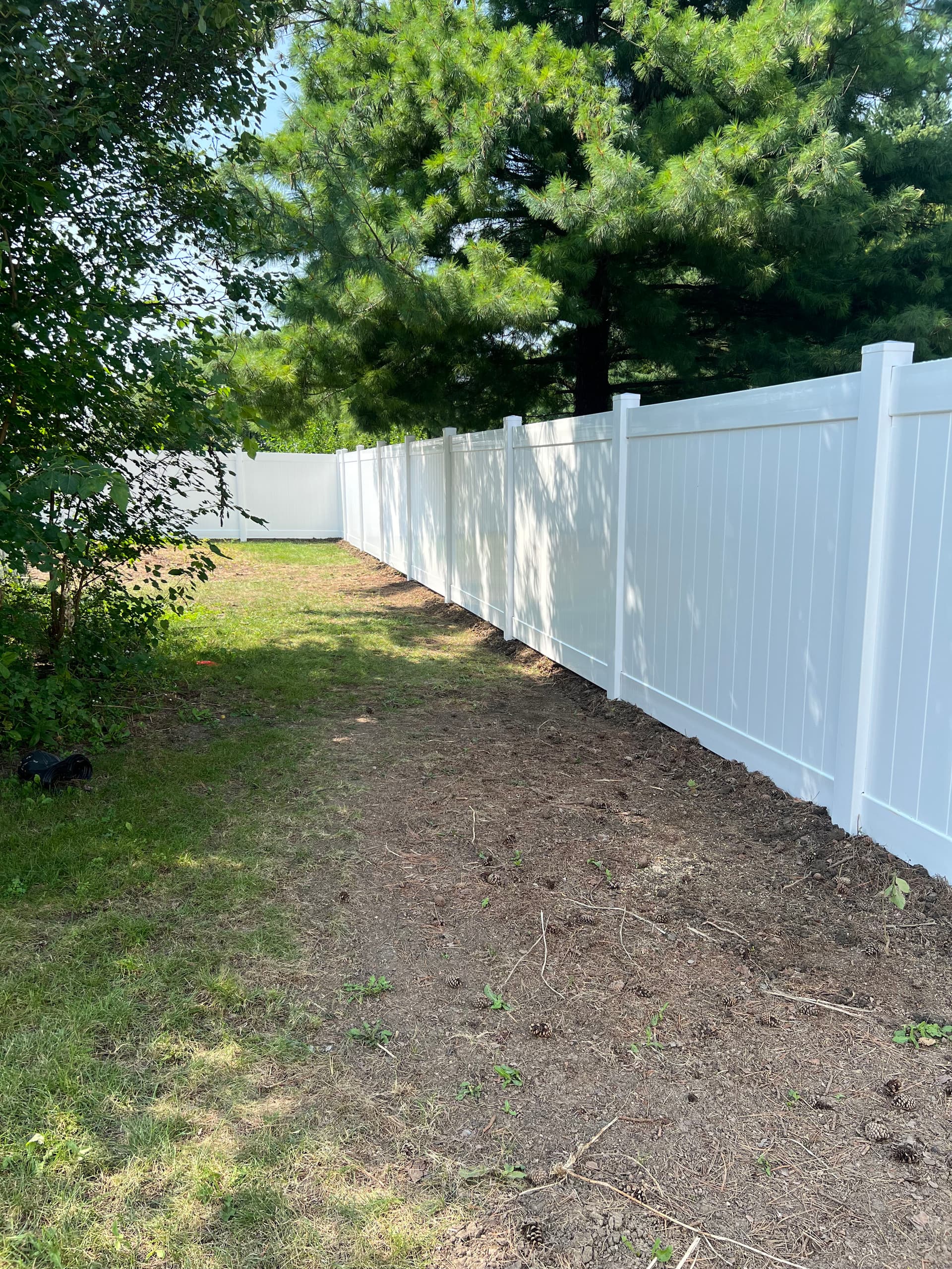 Gallery photos for White Vinyl Privacy Fence Install That Means Business: Image #1