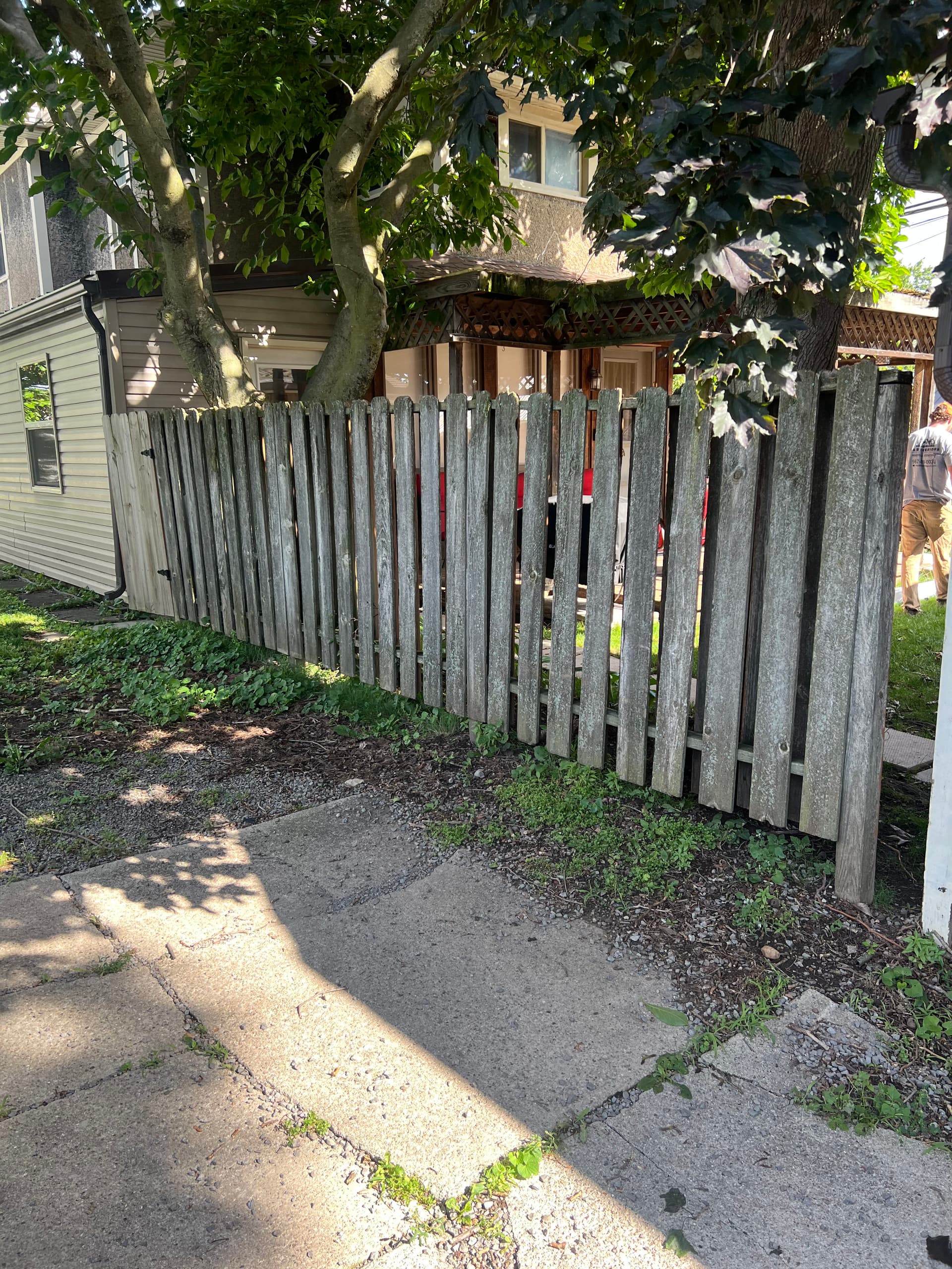 Gallery photos for Old Wood Fence Out, New Vinyl Privacy Fence In Van Wert: Image #1