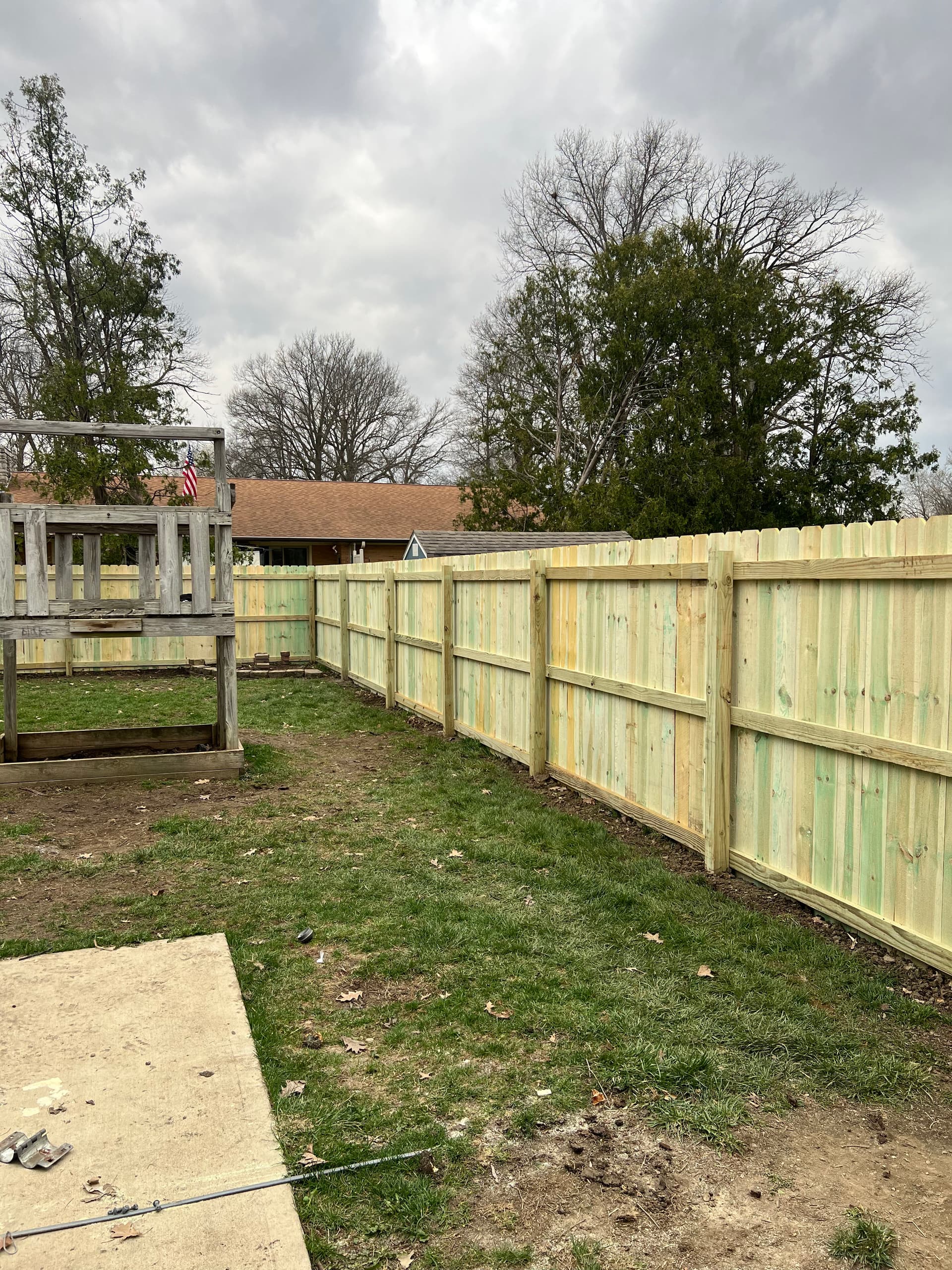 Gallery photos for Chain Link Replaced with Wood Privacy Fence in Celina Ohio: Image #2