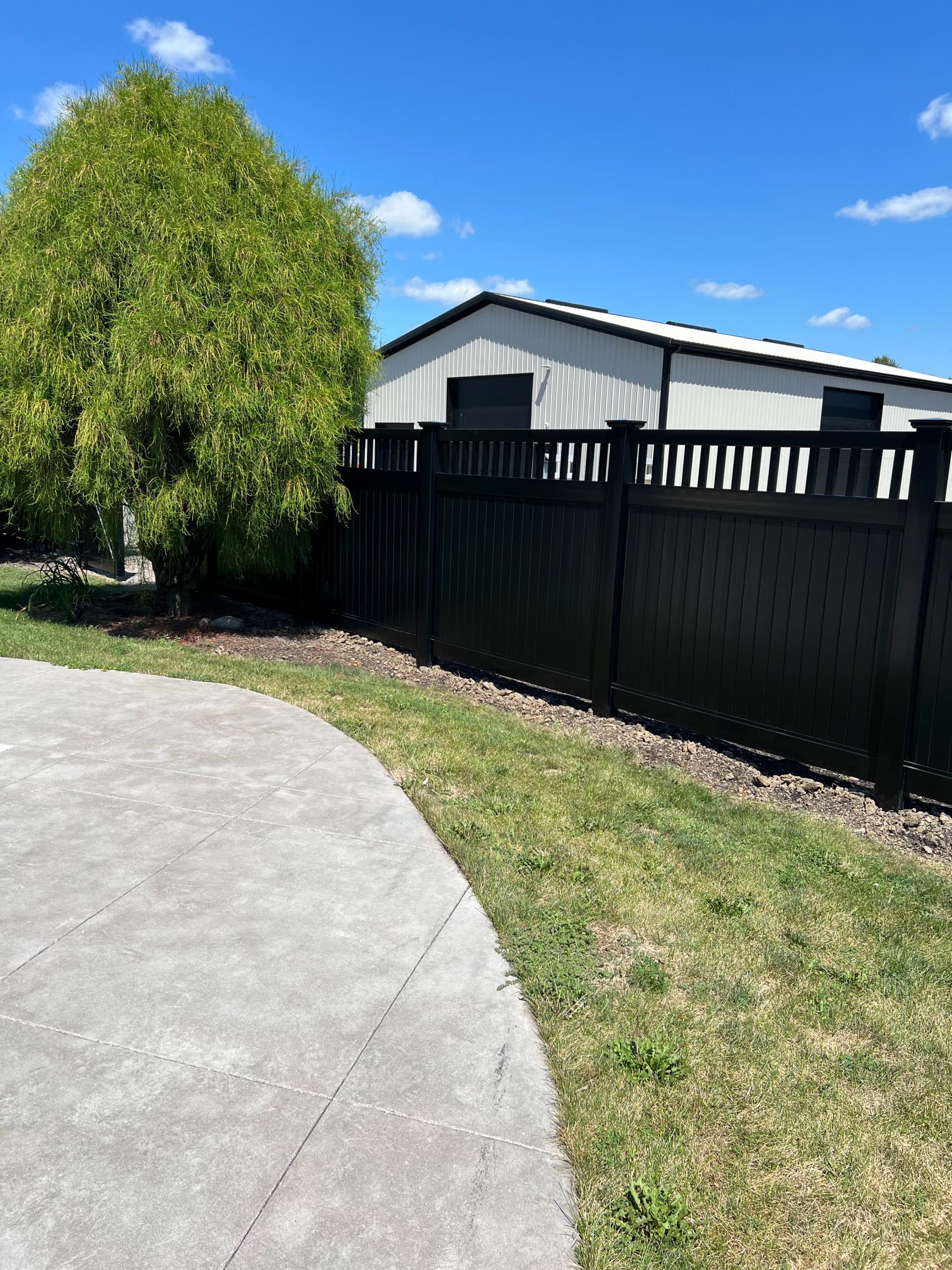 Gallery photos for Black Vinyl Privacy Fence Installation in Delphos Ohio: Image #4