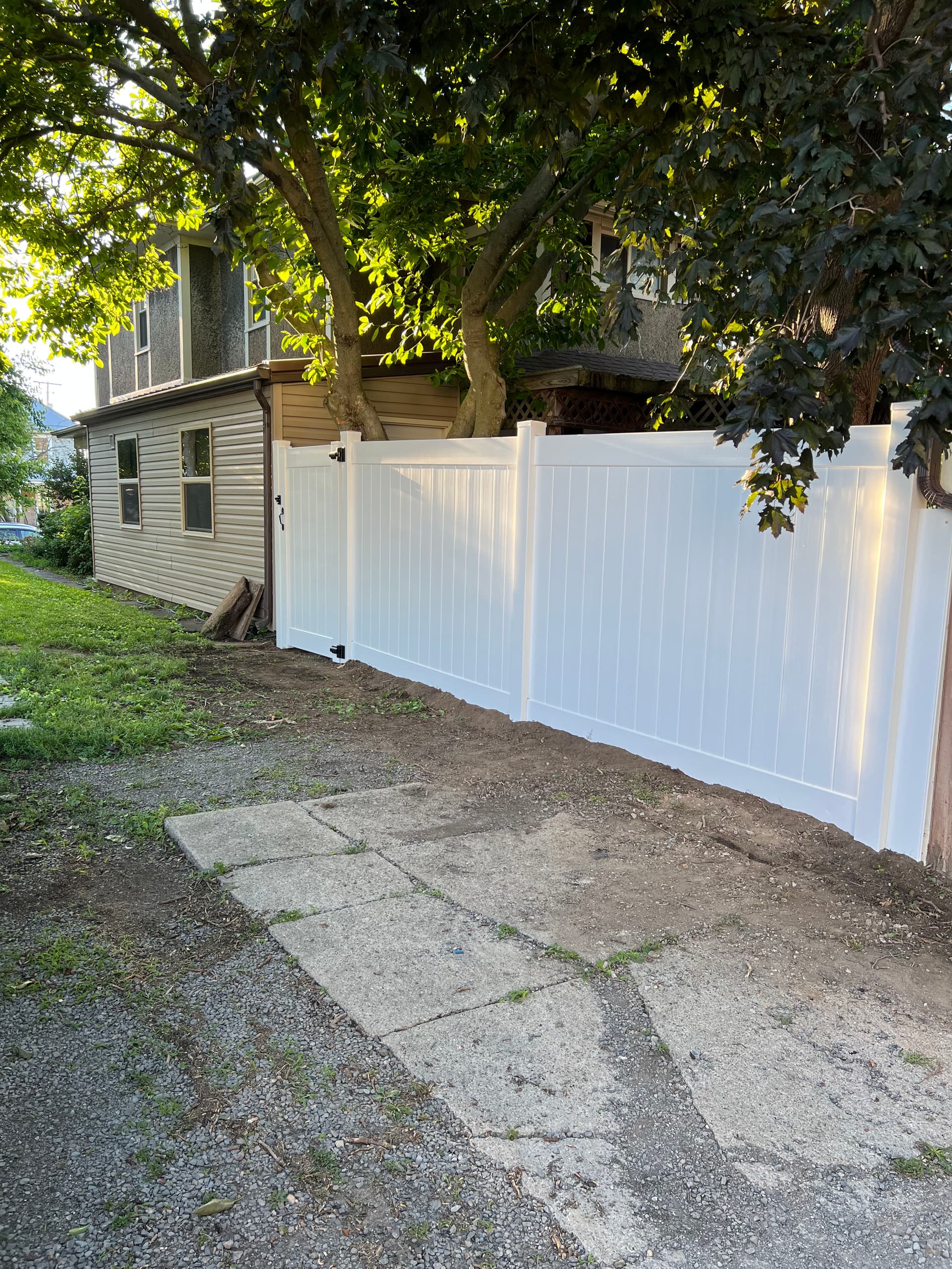 Gallery photos for Old Wood Fence Out, New Vinyl Privacy Fence In Van Wert: Image #3
