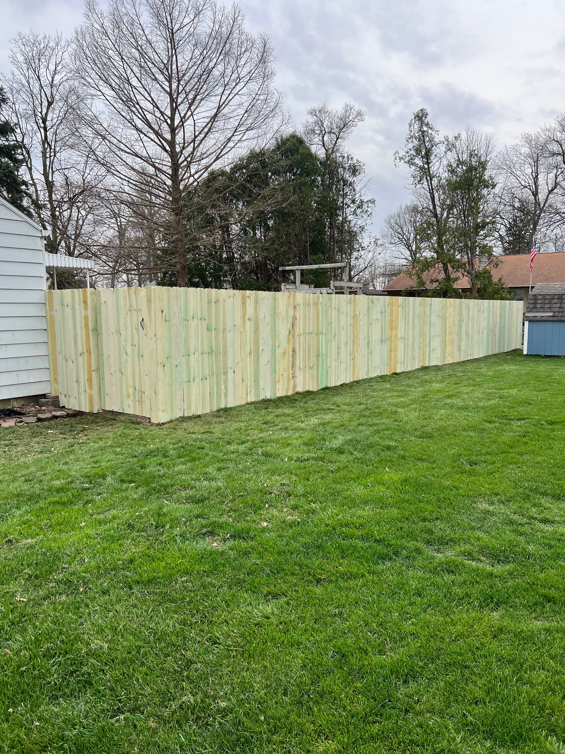 Gallery photos for Chain Link Replaced with Wood Privacy Fence in Celina Ohio: Image #1