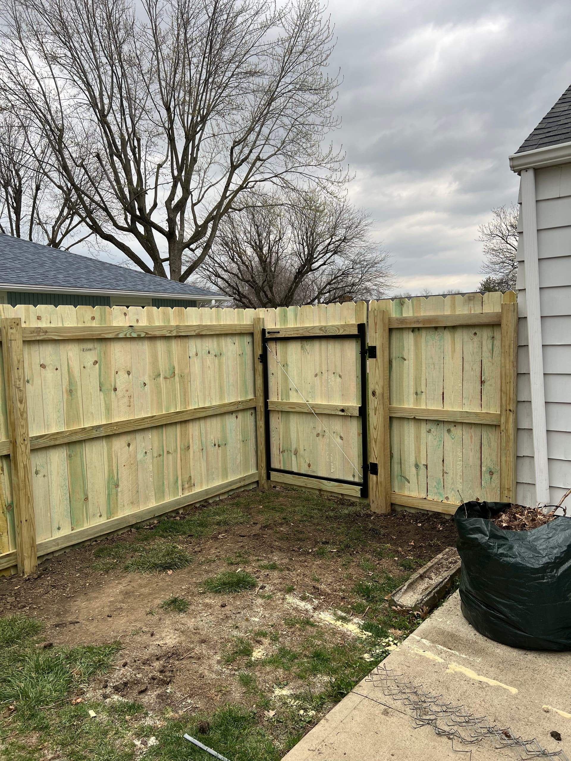 Gallery photos for Chain Link Replaced with Wood Privacy Fence in Celina Ohio: Image #3